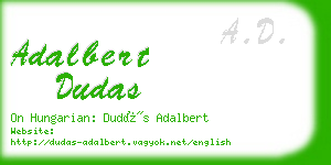 adalbert dudas business card